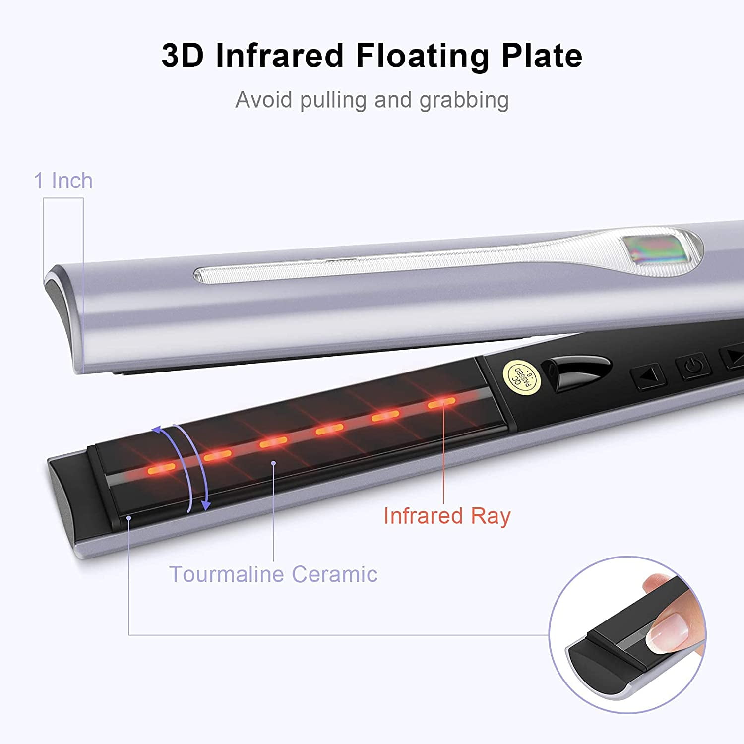 Infrared ceramic top flat iron