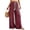 Red #003, variant on Women's Floral Printed Wide Leg Lounge Pants Lightweight High Waisted Y2k Baggy Long Palazzo Drawstring Loose Fit Trousers with Pockets S