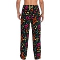 thumbnail image 3 of Daiia Music Notes Men's Sleep Pant with Pockets and Drawstring,Pajama Pants-Large, 3 of 9