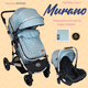 thumbnail image 2 of Carriola Reversible 4 en 1 iBaby Murano Portabebé Autoasiento Rosa Plegable verde, 2 of 9