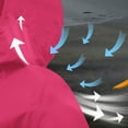 thumbnail image 6 of Kilaqueen Rain Coats for Women Waterproof Rain Jackets Packable Outdoor Hooded Windbreaker Jacket with Zip Pockets Solid Color Lightweight Outerwear, 6 of 8
