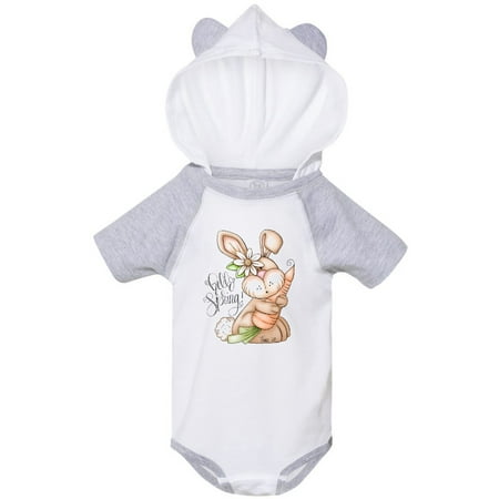 

Inktastic Hello Spring Bunny Rabbit Gift Baby Girl Bodysuit