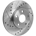thumbnail image 2 of New Cross-drilled and Slotted Brake Disc Compatible With Buick Chevrolet Pontiac Beretta GTZ 4 Cyl 2.3L Grand Am SE 4 Cyl 2.4L 1990-2005 By 477 5580 19815 27029 56140 65190 86140, 2 of 7