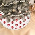 thumbnail image 5 of GZHJMY Christmas Tree Skirt, Red Paw Print 36" for Indoor Outdoor Holiday Party Office Store Cupboard Decoration, 5 of 6