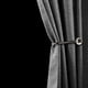 thumbnail image 3 of Cortina de ducha DEKAXID de lino sintético sin laminar, color sólido, impermeable, ligera, hermética y sin agujeros, adecuada para el baño., 3 of 5