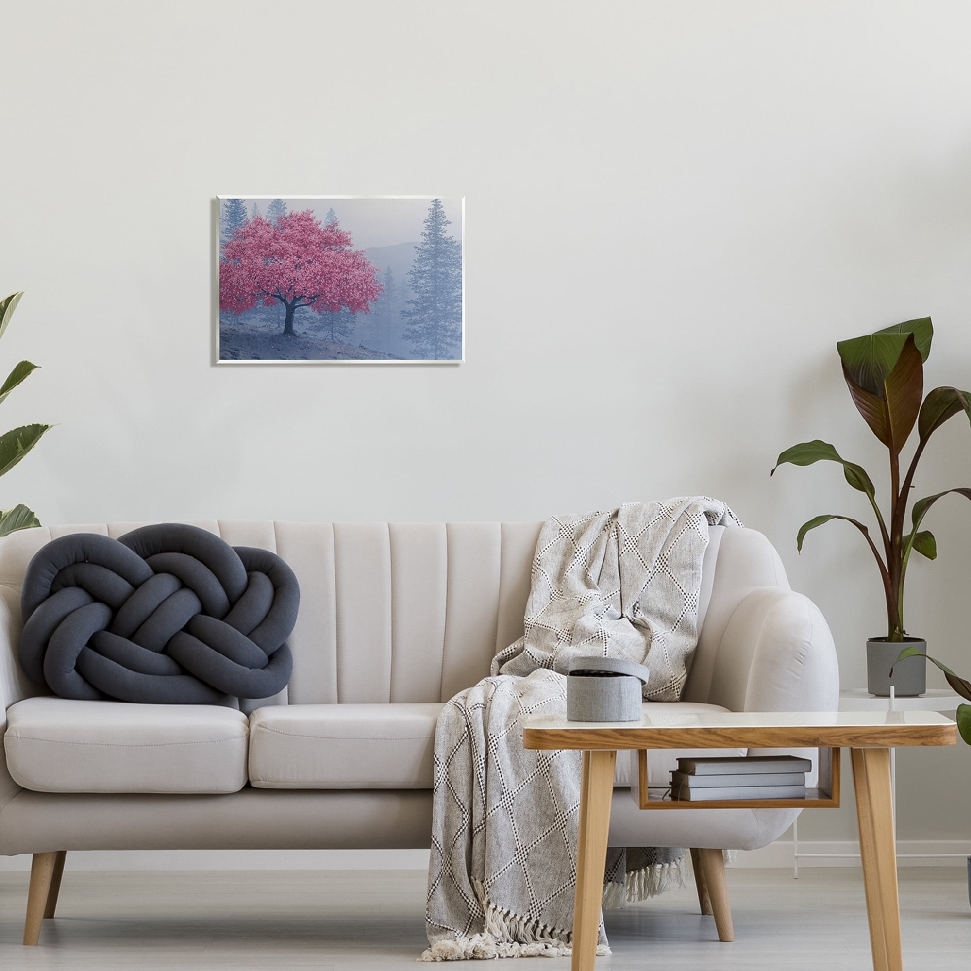 Stupell Pink Cherry Blossom Nature Landscape Landscape Photography Wall Plaque Unframed Art Print Wall Art