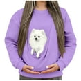 thumbnail image 5 of purcolt Women's Cats Dogs Carrier Sweatshirt Long Sleeve Kitten Puppy Holder Hoodies Front Large Pouch Pet Carrier Pullover Tops, 5 of 7