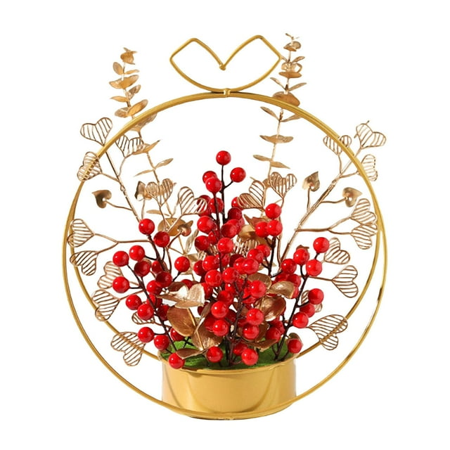 Adorno de cesta de flores de estilo chino para centro de mesa decorativo de otoño EstiloD
