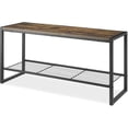 thumbnail image 1 of Whitmor Banc d'Entrée Moderne Industriel avec Rangement pour Chaussures, Brun, 1 of 5