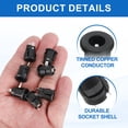thumbnail image 4 of Uxcell 12pcs DC5525 Power Jack, 30V 0.5A 5.5x2.5mm 2 Pin DC Power Female Panel Mounting Connector Socket with Metal Nut Washer for Electronics Devices, Black 12x12x18.5mm, 4 of 6