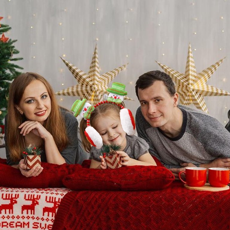 Mouliraty Christmas Earmuffs Holiday Dress Headband Winter  display picture 3