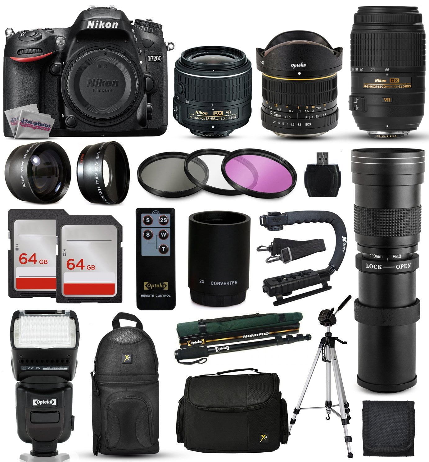 Nikon D7200 DSLR Digital Camera + 18-55mm VR II + 6.5mm Nikon D7200 DSLR Digital Camera + 18-55mm VR II + 6.5mm
