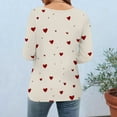 thumbnail image 4 of Goodtrade8 3/4 Sleeve Shirts for Women Spring Plus Size Pullover Cute Summer Valentine Crew Neck Holiday Graphic Womens Tops Fashion, 4 of 7