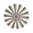 thumbnail image 1 of Deco 79 84203 Gray Wheel Iron Wall Decor, 48", Brown, 1 of 1