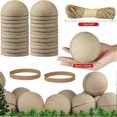 thumbnail image 3 of 48 Pcs Christmas Paper Mache Balls 3.15 Inch Unpainted Empty Ball, 3 of 5