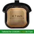 thumbnail image 2 of baomifa-Small Air Fryer Liners Disposable Compatible with COSORI 2.1 Qt Air Fryer, 130 PCS Mini Air Fryer Liners Parchment Paper Baking Sheet for COSORI 2.1 Qt Accessories, 2 of 4
