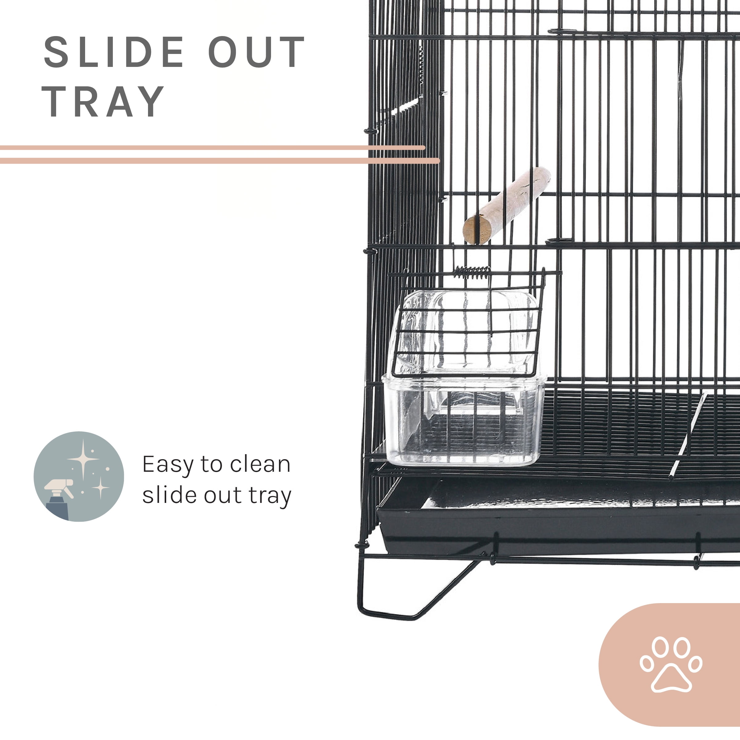 Willow 24'' Bird Cage In Black