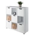 thumbnail image 6 of Contemporary Home Living 3-Tier Wooden Storage Cabinet - 37.5" - White, 6 of 12
