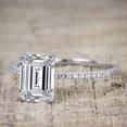 thumbnail image 5 of 1.25 Carat Emerald cut Moissanite & Moissanite Bridal Ring Set with 18k Gold Plating, 5 of 5