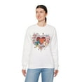 thumbnail image 4 of Floral Heart Sweatshirt, Floral Love Sweatshirt, Valentine's Day Sweatshirt, Heart Floral Sweatshirt, 4 of 55