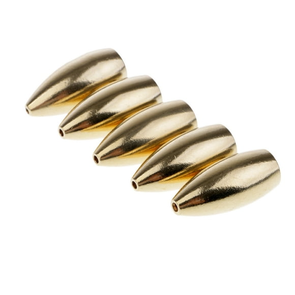 5pcs Fishing Sinkers Brass Weights Hooks Fishing 21g