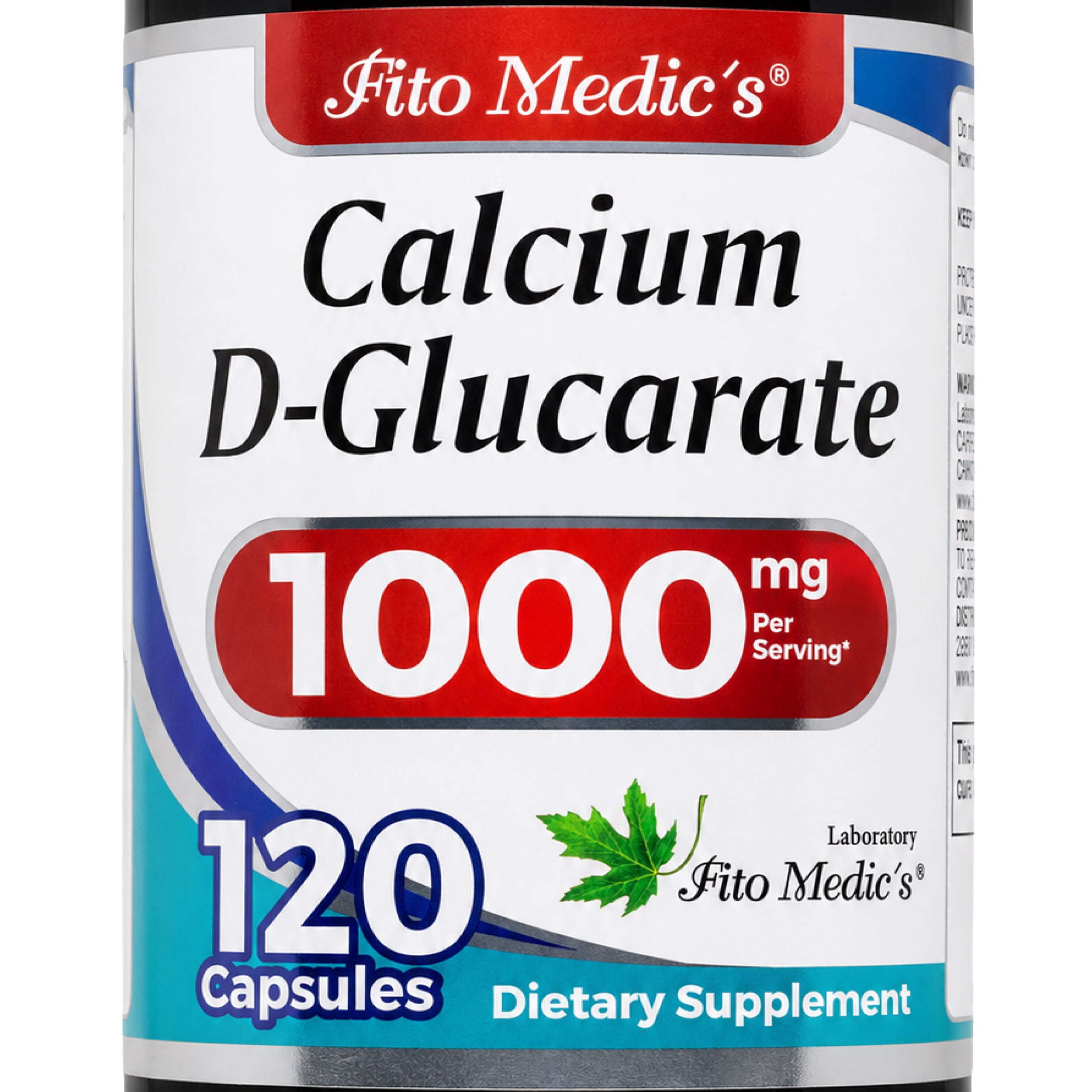 Horbaach Calcium D Glucarate 1000mg, 120 Capsules, Supports Detox and Hormone Balance