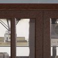 thumbnail image 6 of 68.7'' H Glass Curio Display Cabinet with Light, 4 Tier Lattice Door Bookshelf Showcase with Adjustable Shelves for Collectibles, Retro Glass Display Case for Living Room, Cherry, 6 of 7