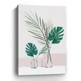 thumbnail image 2 of 24" Pretty Green Foliage Leaves Pink Canvas Wall Art, 2 of 3