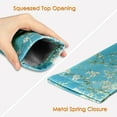 thumbnail image 3 of Fintie Squeeze Top Eyeglasses Pouch with Cleaning Cloth, Leather Soft Glasses Case Anti-Scratch Sunglasses Bag，Blossom, 3 of 5