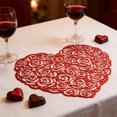 thumbnail image 5 of Valentine's Day Heart PVC Table Mat 15x15 Inch, Waterproof Heat-Resistant Placemat, Western Style Wedding Holiday Dining Table Decorative (Red), 5 of 6