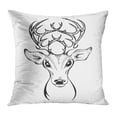 thumbnail image 1 of ECCOT Abstract the Wild Forest Reindeer for Mascot Totem Ethnic Tattoo Character Emblem Badge Label Buck Pillowcase Pillow Cover Cushion Case 16x16 inch, 1 of 1