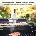 thumbnail image 3 of Stainless Steel Griddle Spatula Holder, 2PCS Grill Barbecue Tool Rack, Griddle Accessories for Grilling Utensils, Griddle Tool Holder for Outdoor Camping Barbecue Picnic, 3 of 6
