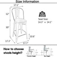 thumbnail image 3 of Andeworld  farmhouse bar stools ,counter height bar stools set of 4 - Set of 4 White 30INCH Bar Height N/A 350 lbs, 3 of 5