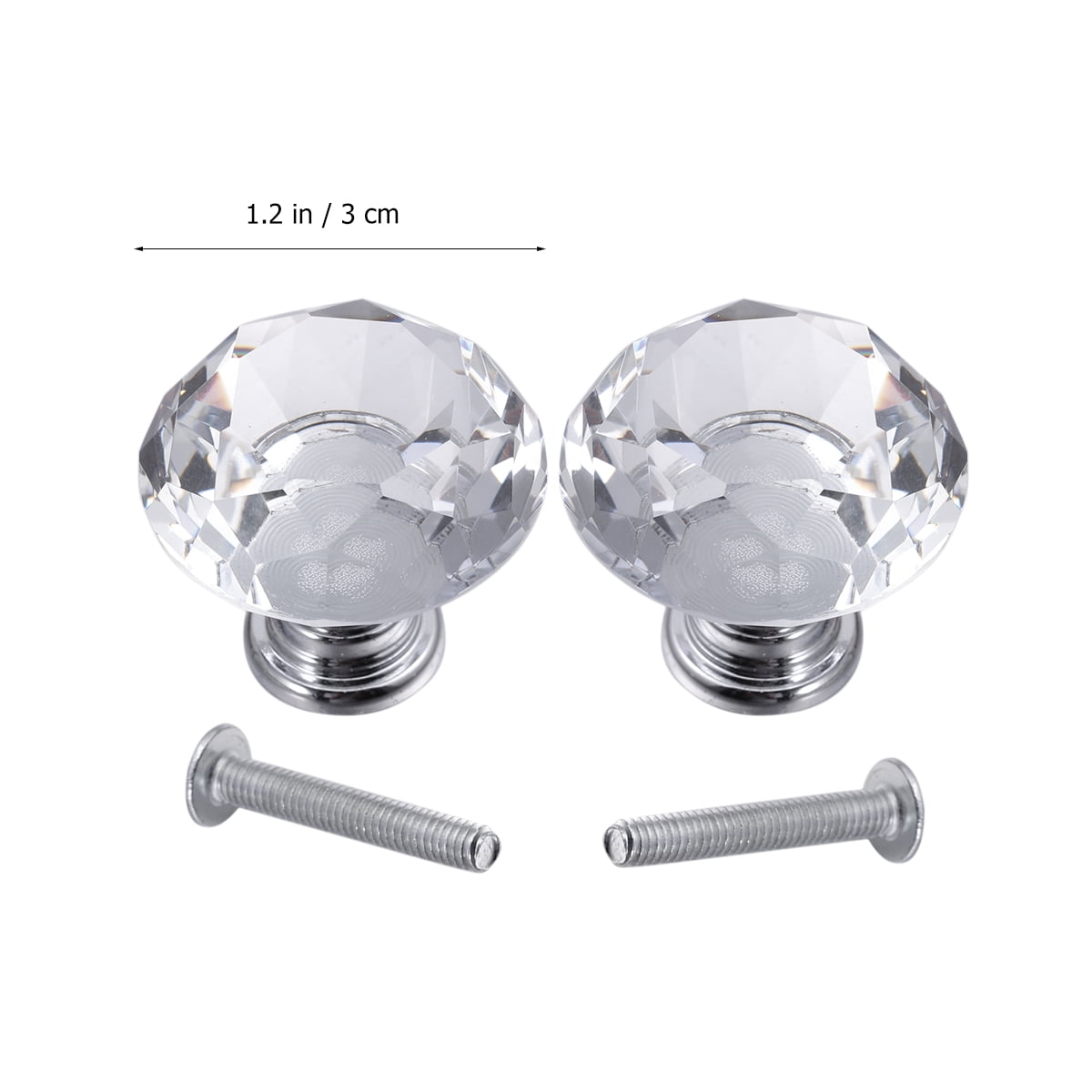HEALEEP 10Pcs Cabinet Hardware Zinc Alloy Cabinet Knob with Transparent Material and Kitchen Cabinet Handles