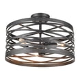 thumbnail image 4 of Millennium Lighting 929 Lighting 3 Light Metal Semi-Flush Ceiling Mount in Multiple Finishes Antique Nickel Antiqued Nickel, 4 of 5