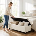 thumbnail image 3 of Noble House 50"Storage Ottoman Bench Modern Entryway Benchs Foot Rest, 3 of 10