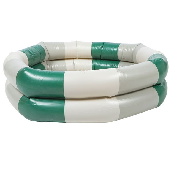 Pretyzoom Round Inflatable Pool Inflatable Swimming Pool PVC Children Retro Design 1Pcs 34.3*34.3in