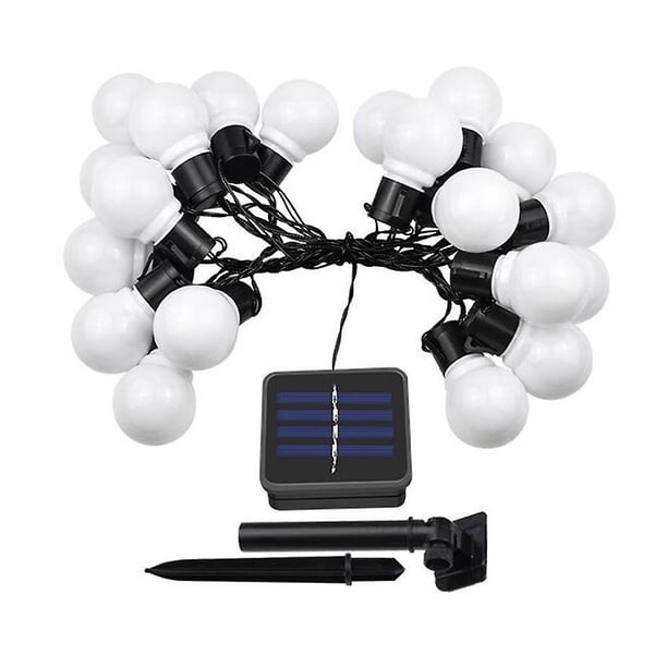 3.8 meters 10 lights Cadena de luces LED con energía solar - Luces de patio impermeables - Cadena de luces duraderas para exterior, porche