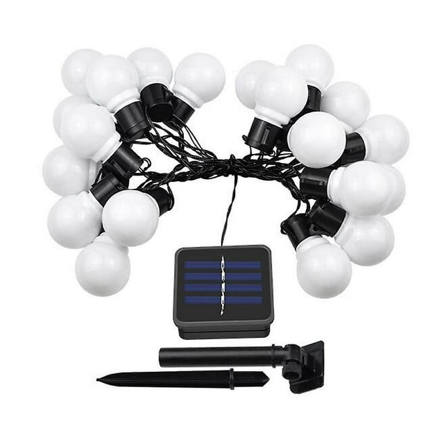 3.8 meters 10 lights Cadena de luces LED con energía solar - Luces de patio impermeables - Cadena de luces duraderas para exterior, porche