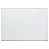 "Universal Melamine Dry Erase Board, 48"" x 36"", Satin-Finished Aluminum Frame"