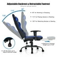 thumbnail image 6 of Gymax Massage Gaming Chair Racing Computer Task Chair Recliner w/Footrest Blue, 6 of 10