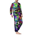 thumbnail image 3 of Kll Howling Wolf Sleepwear Mens Flannel Pajamas,Long Cotton Pj Set, 3 of 9