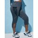 thumbnail image 3 of Talla grande de encaje cráneo hebilla recorte capri leggings Rosegal Leggings de talla grande, 3 of 5