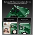 thumbnail image 2 of Magnetic for iPhone 13 Pro Max Case, Compatible with MagSafe, Built-in Camera Lens Protector, Logo View, Military Grade Drop Proof Phone Case Cover, Dark Green, 2 of 13