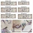 thumbnail image 3 of Purple Floral Window Valance for Kitchen, Spring Flowers Bicycle Butterfly Vintage Letter Paper Rod Pocket Short Curtain for Small Windows, Light Filtering Decorative Valance, 56 x 16 Inch, 3 of 9