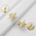 thumbnail image 2 of Brass Leaf Drawer Pulls: Elegant Handles for Stylish Home Décor, 2 of 10