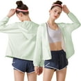 thumbnail image 3 of Chenyin Women's Upf 50+ UV Sun Protection Cropped Jackets Zip up Sun Shirt Women Hoodie Rash Guard Outdoor Loose Sunscreen Jackets, 3 of 9