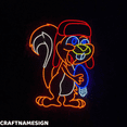 thumbnail image 2 of Craftnamesign Squirrel Neon Signs, Bedroom Light Wall Art, Squirrel Wall Decor, 2 of 4