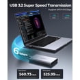 thumbnail image 3 of Carcasa de disco duro ORICO USB C de aluminio para SSD SATA de 2,5 pulgadas, 3 of 8