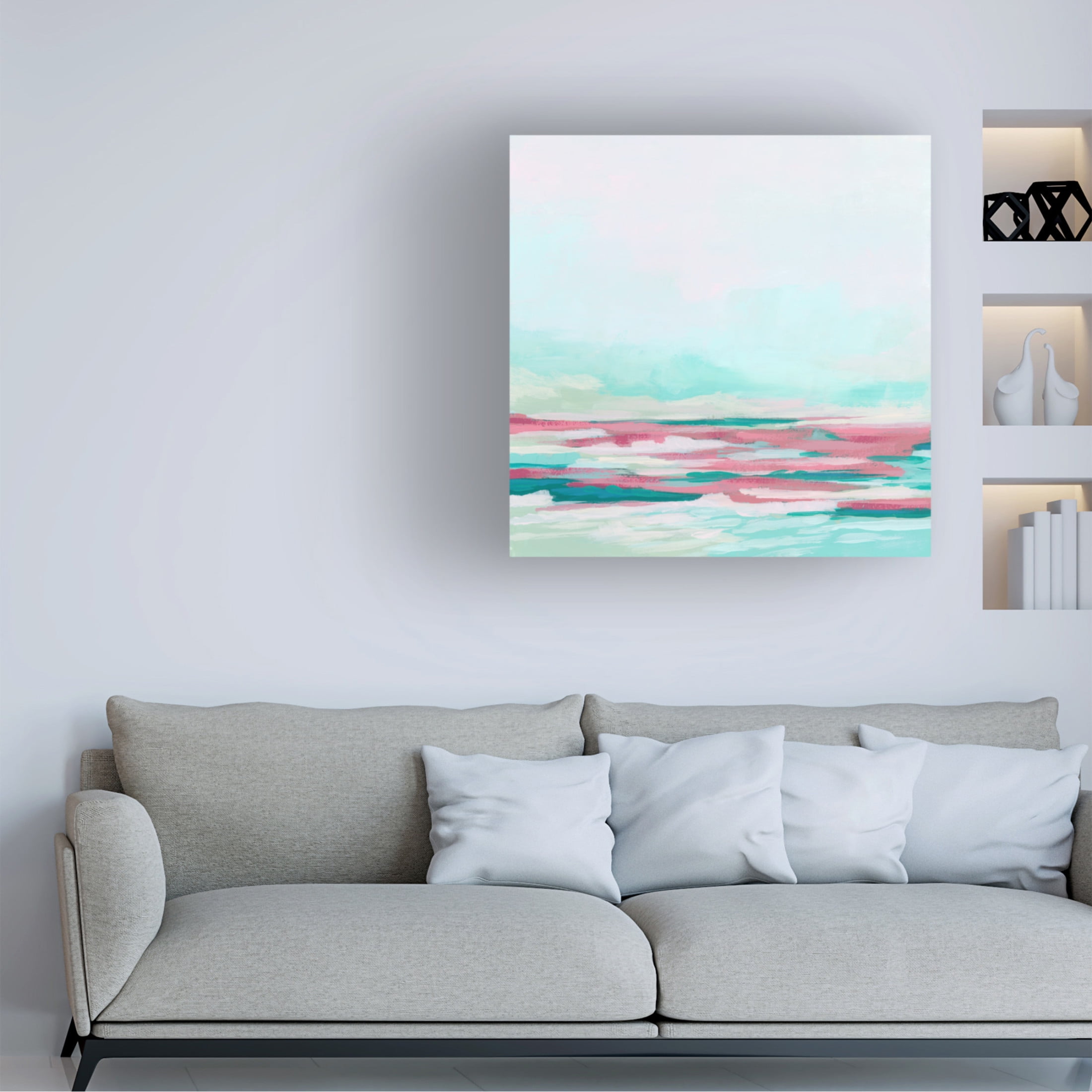 Trademark Fine Art June Erica Vess  Magenta Cove II Canvas Wall Art